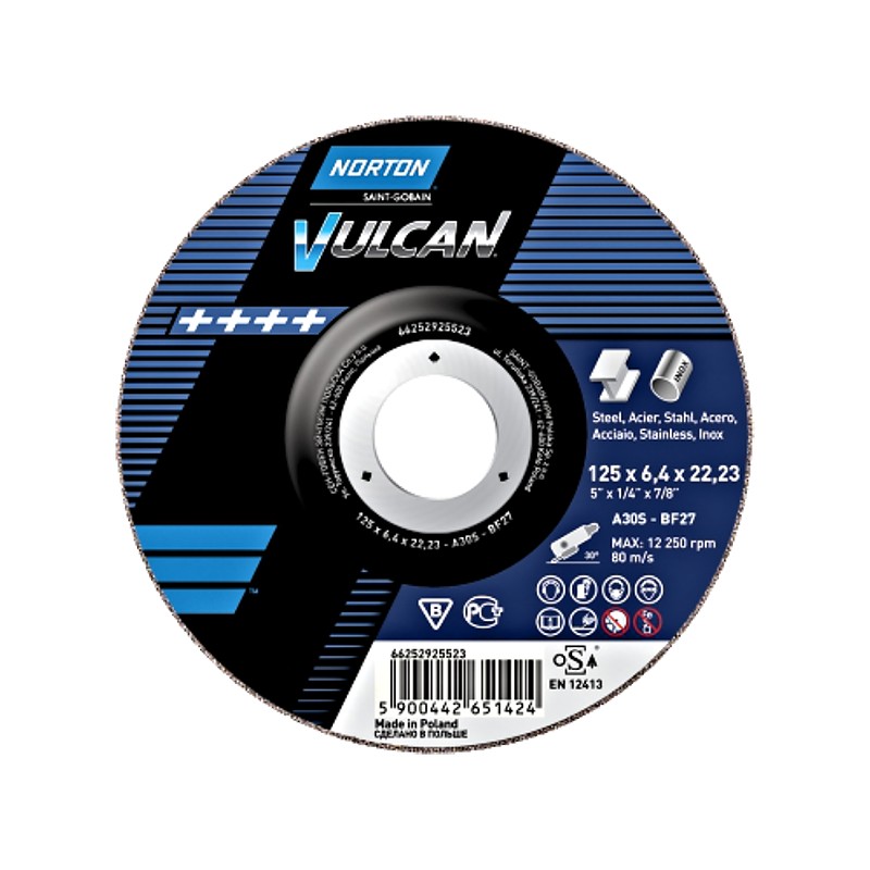 DISC POLIZARE METAL/INOX 180X6.4 VULCAN NORTON